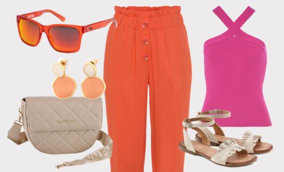 Outfit-Idee Pink & Orange