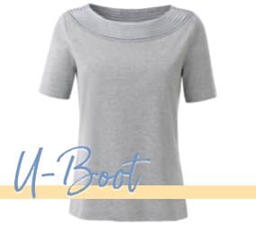 T-Shirts mit U-Boot Ausschnitt