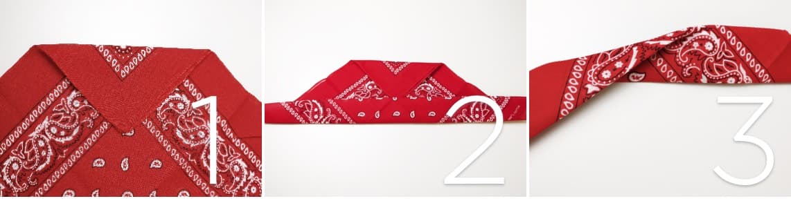 Bandana richtig falten 
