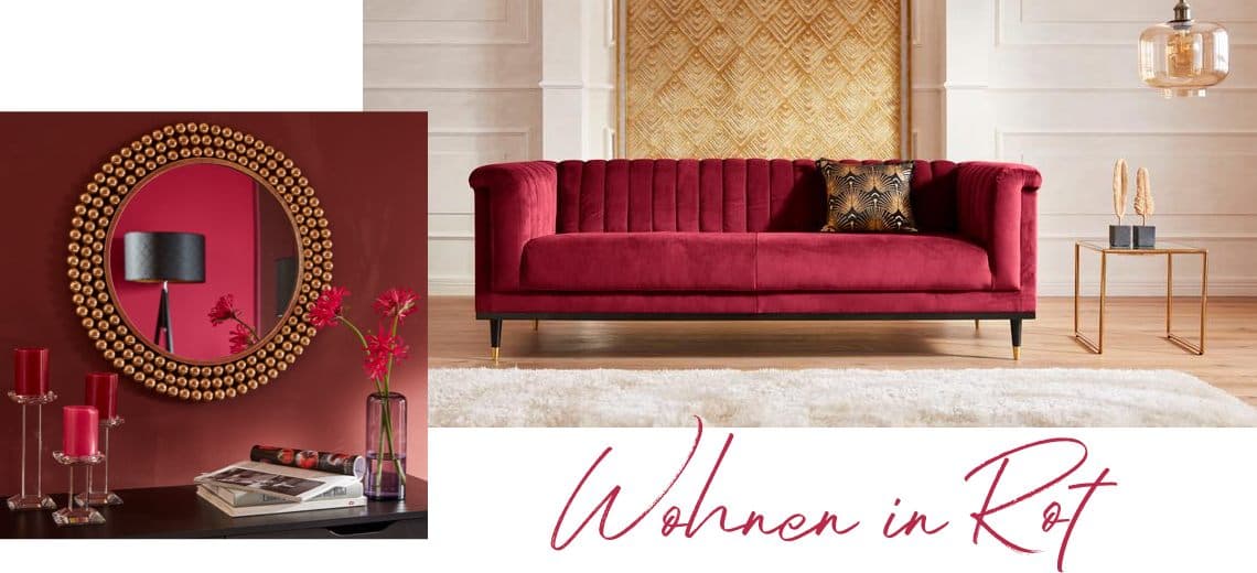 Wohnzimmer rot