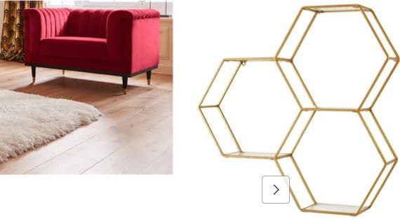 Goldene Wanddeko