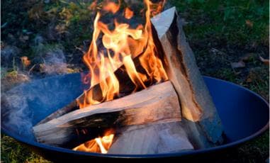 Grillen mit offenem Feuer