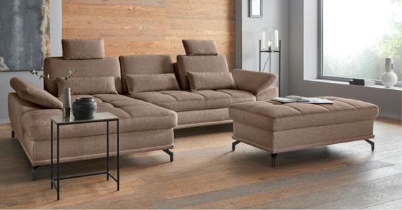 Sofas braun & grau 