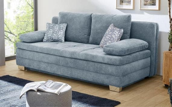 Sofas braun & blau