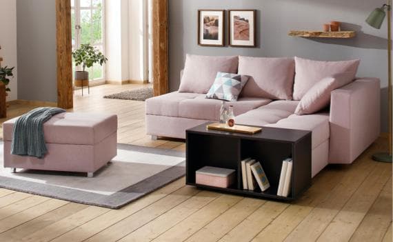 Sofas braun & rose