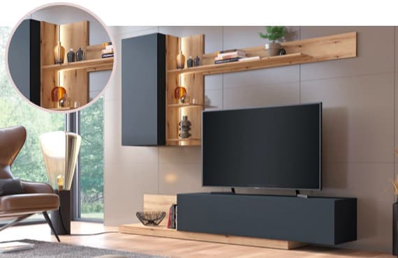 Wohnwände mit LED Beleuchtung