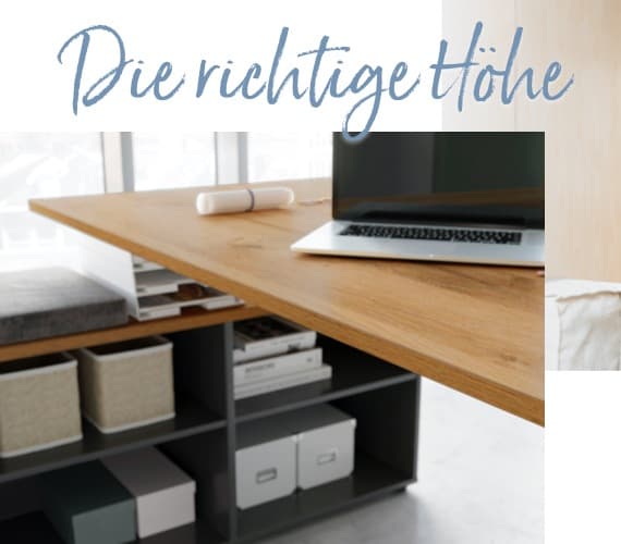 Richtige Höhe des Schreibtischs