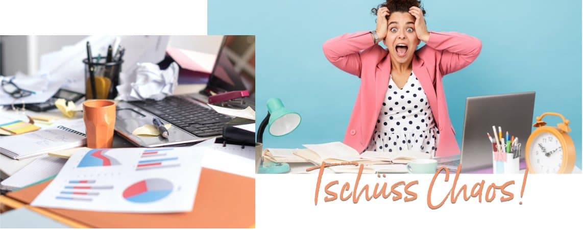 Schreibtisch organisieren