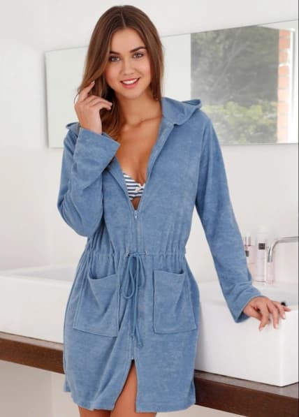 Bademäntel mit Reißverschluss