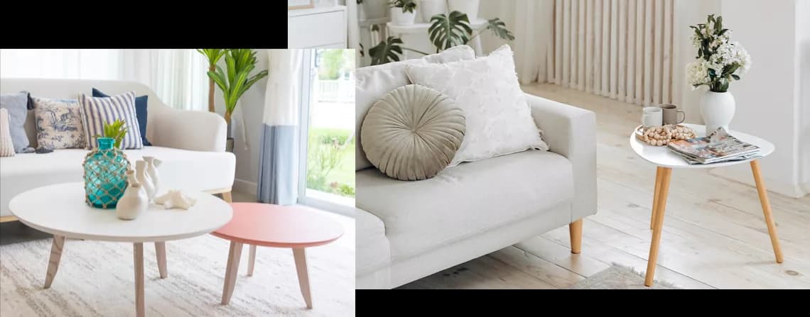 Couch- und Beistelltische dekorieren