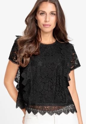 Spitzenblusen schwarz