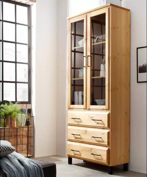 Vitrine aus Massivholz
