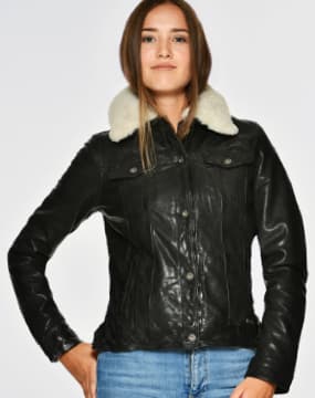Lederjacken mit Fell Damen	