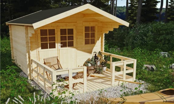 Gartenhäuser mit Terrasse	