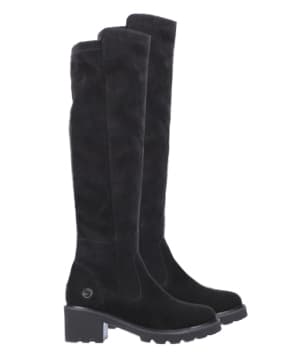 Schwarze Overkneestiefel