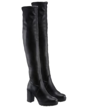 Overknee Stiefel mit Blockabsatz