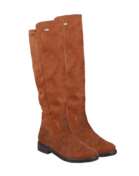 Braune Overkneestiefel