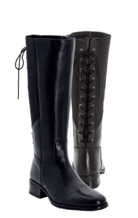 Schwarze Lederstiefel