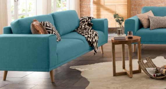 Blaue Sofas