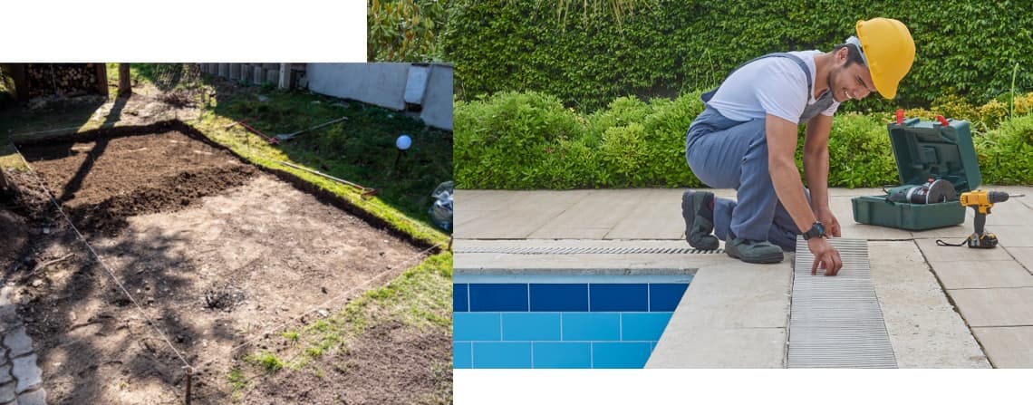 Pool aufstellen
