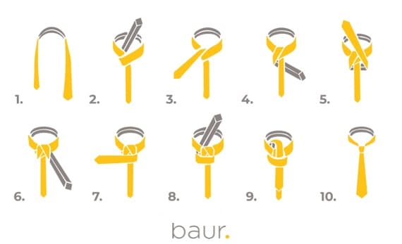 Anleitung Four-in-Hand-Knoten