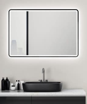 Badezimmerspiegel schwarz