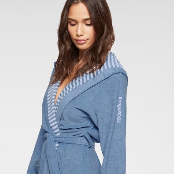 Bademäntel Damen blau