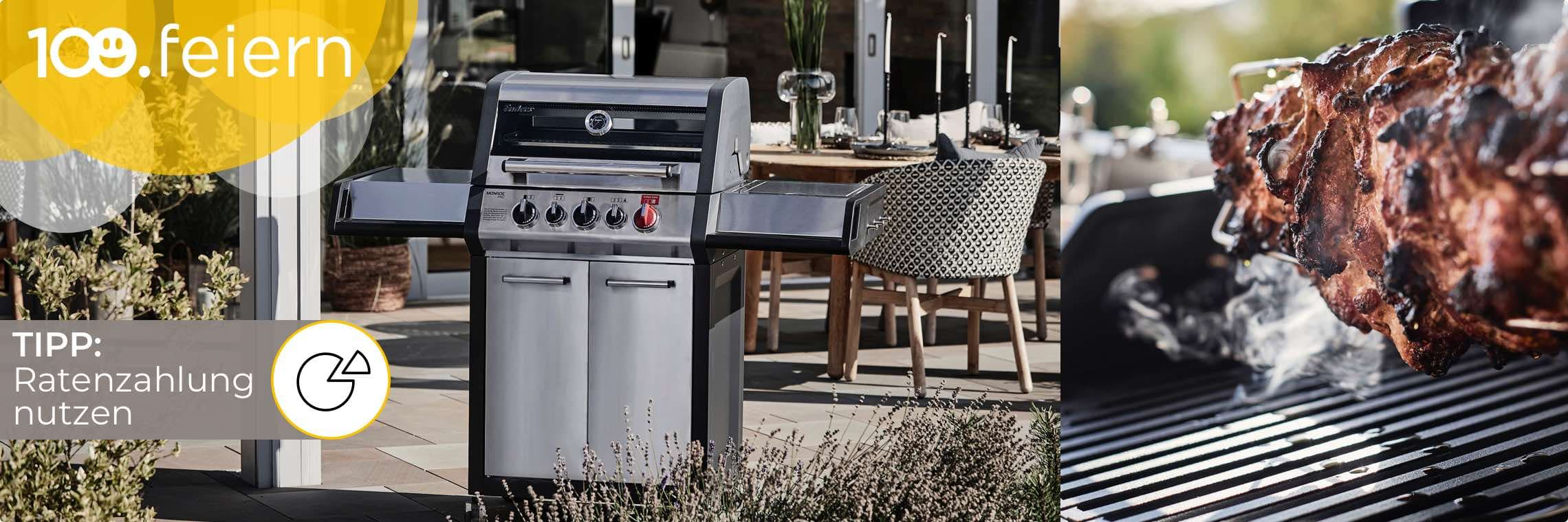 Grill, der im Garten steht - Angebot mit Ratenzahlung