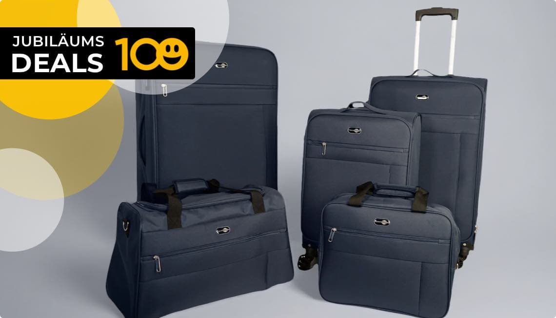 7tlg. Kofferset, Softcase, schwarz