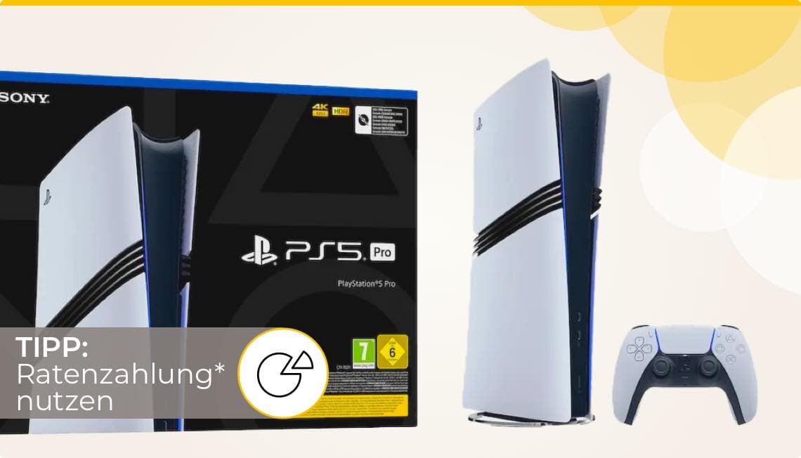 TIPP: Ratenzahlung* nutzen – PS5 Pro Konsole und Controller