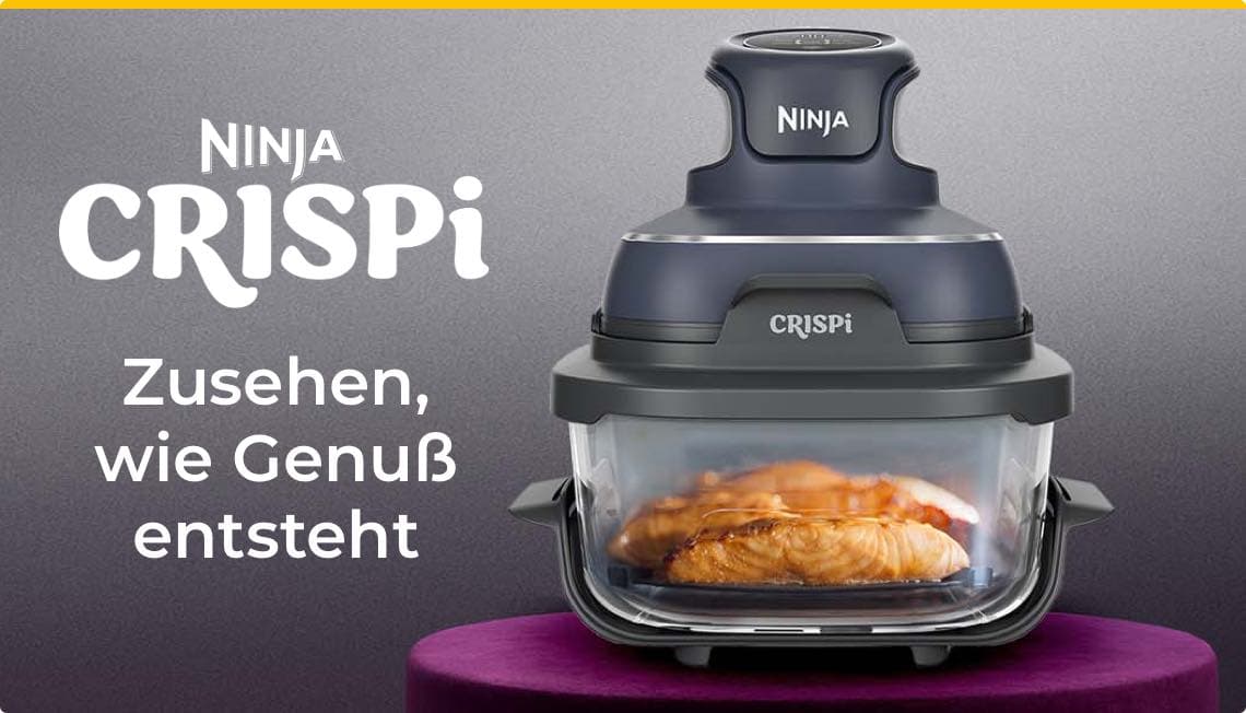 Ninja Crispi – Zusehen, wie Genuß entsteht – Heißluftfritteuse mit gebratenem Hähnchen