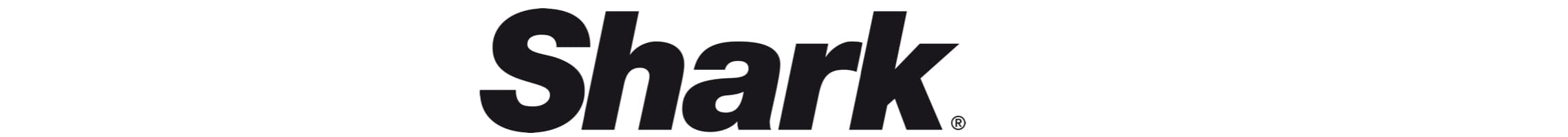 Shark-Logo in schwarzer Schrift auf weißem Hintergrund