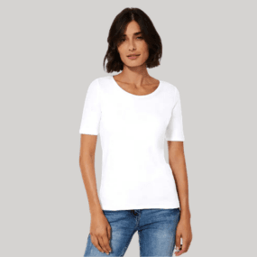 weißes T-Shirt aus Baumwolle