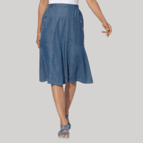 blauer Jeansrock aus Baumwolle