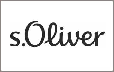 s.Oliver Logo in schwarzer Schrift auf weißem Hintergrund
