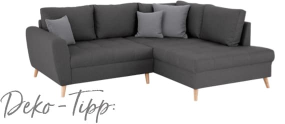 Sofas in Grau & Rosa