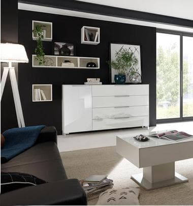 Wohnzimmer-Ideen » Schwarz-Weiß einrichten