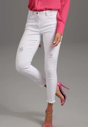 Weiße Jeans