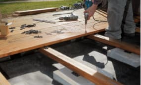 Gartenhaus Unterkonstruktion