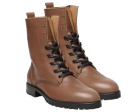 Schnürstiefeletten aus Leder