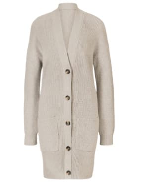 Beige Strickjacken