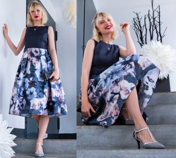 Weihnachtslook mit Kleid