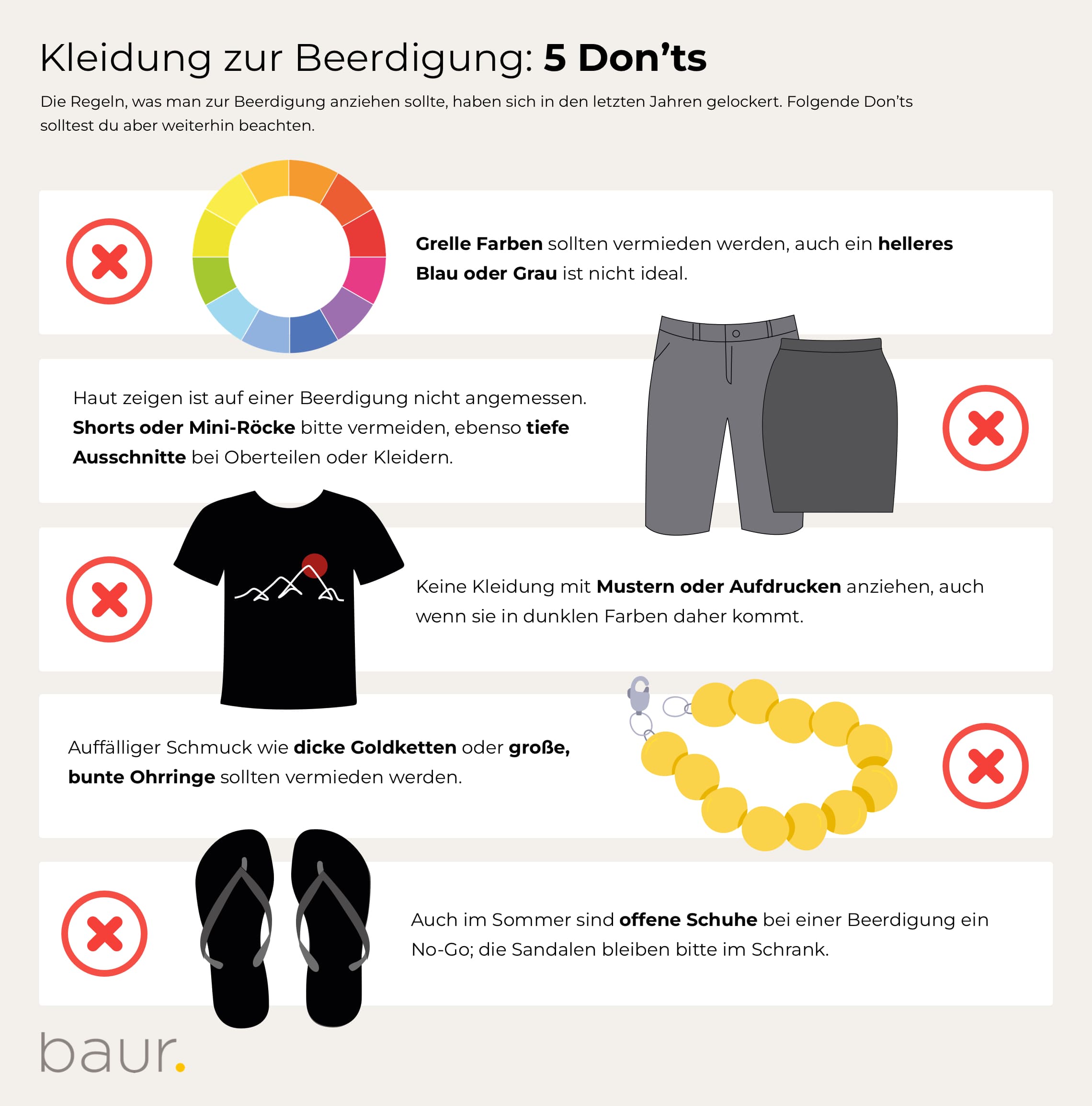 Infografik zum Herunterladen 5 Don´ts