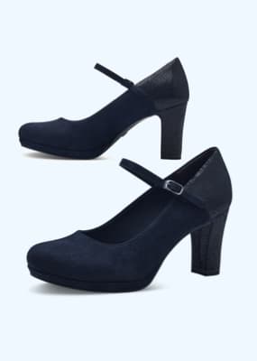 Blaue Pumps