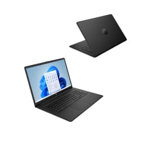 Zwei Ansichten eines schwarzen Laptops mit Windows-Bildschirm und geöffnetem Startmenü.