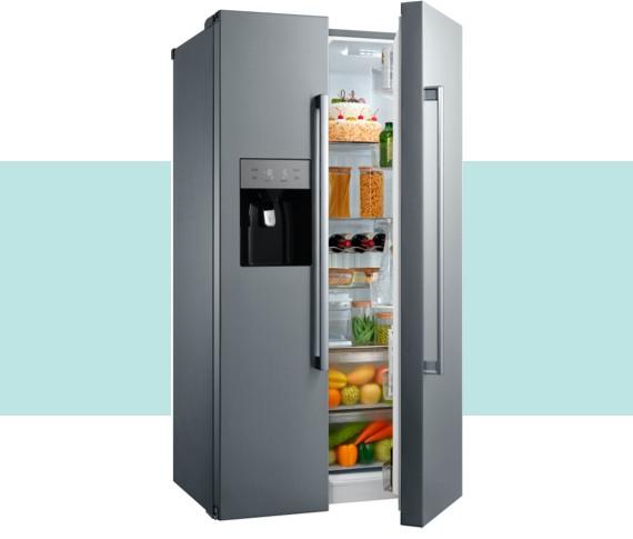 Side-by-Side Kühlschrank mit Eiswürfelspender