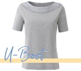 T-Shirts mit U-Boot Ausschnitt