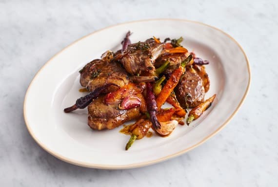 Glasierte Lammkoteletts