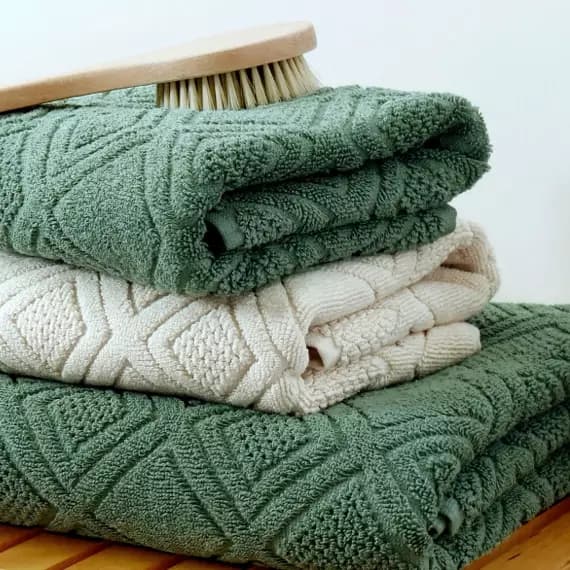 Grüne Handtücher