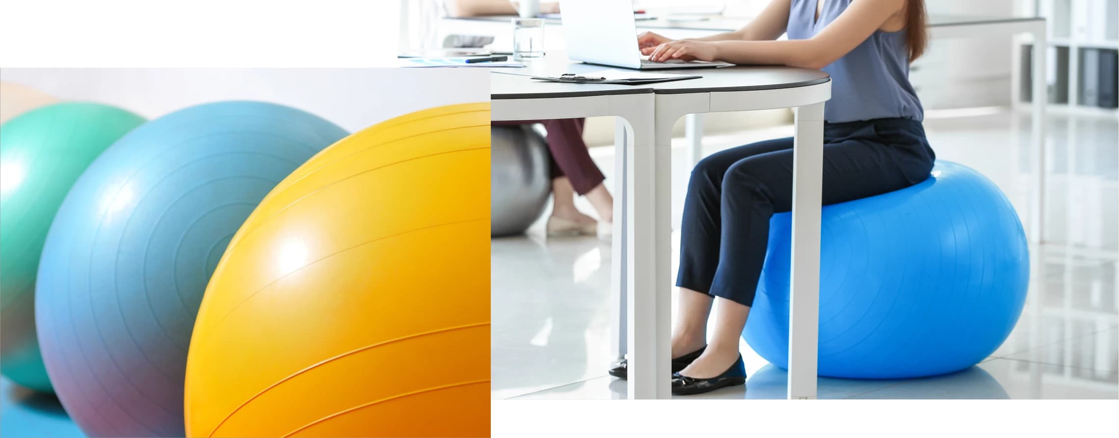Gymnastikball im Büro